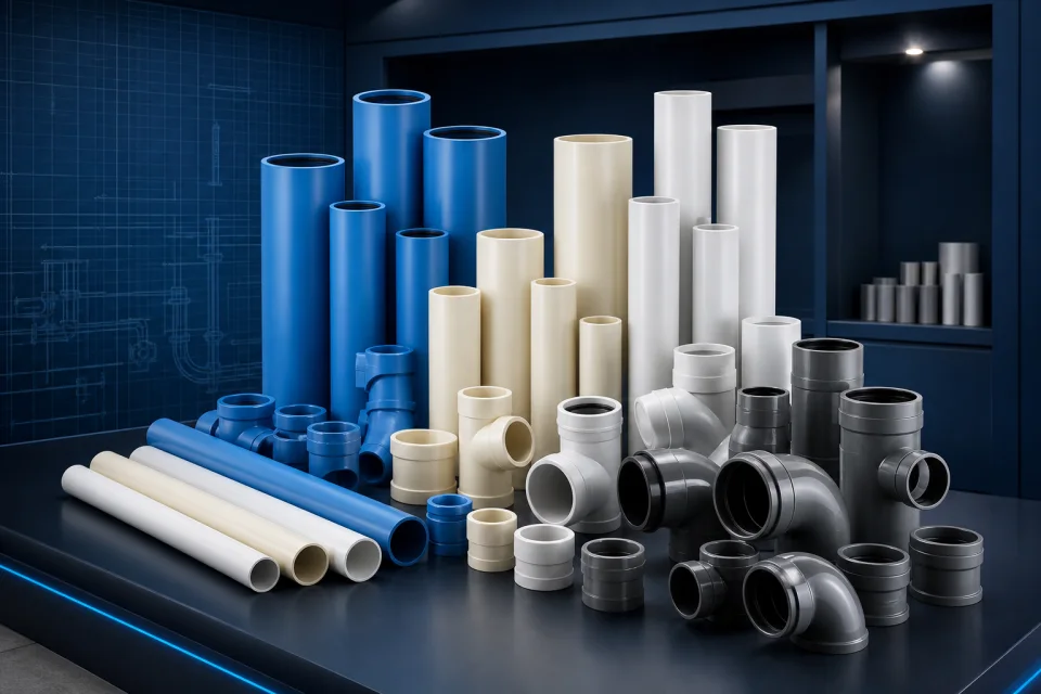 Premium plumbing pipes and fittings showroom