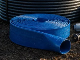 Blue lay-flat delivery pipe