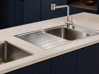 Stainless-steel kitchen sink