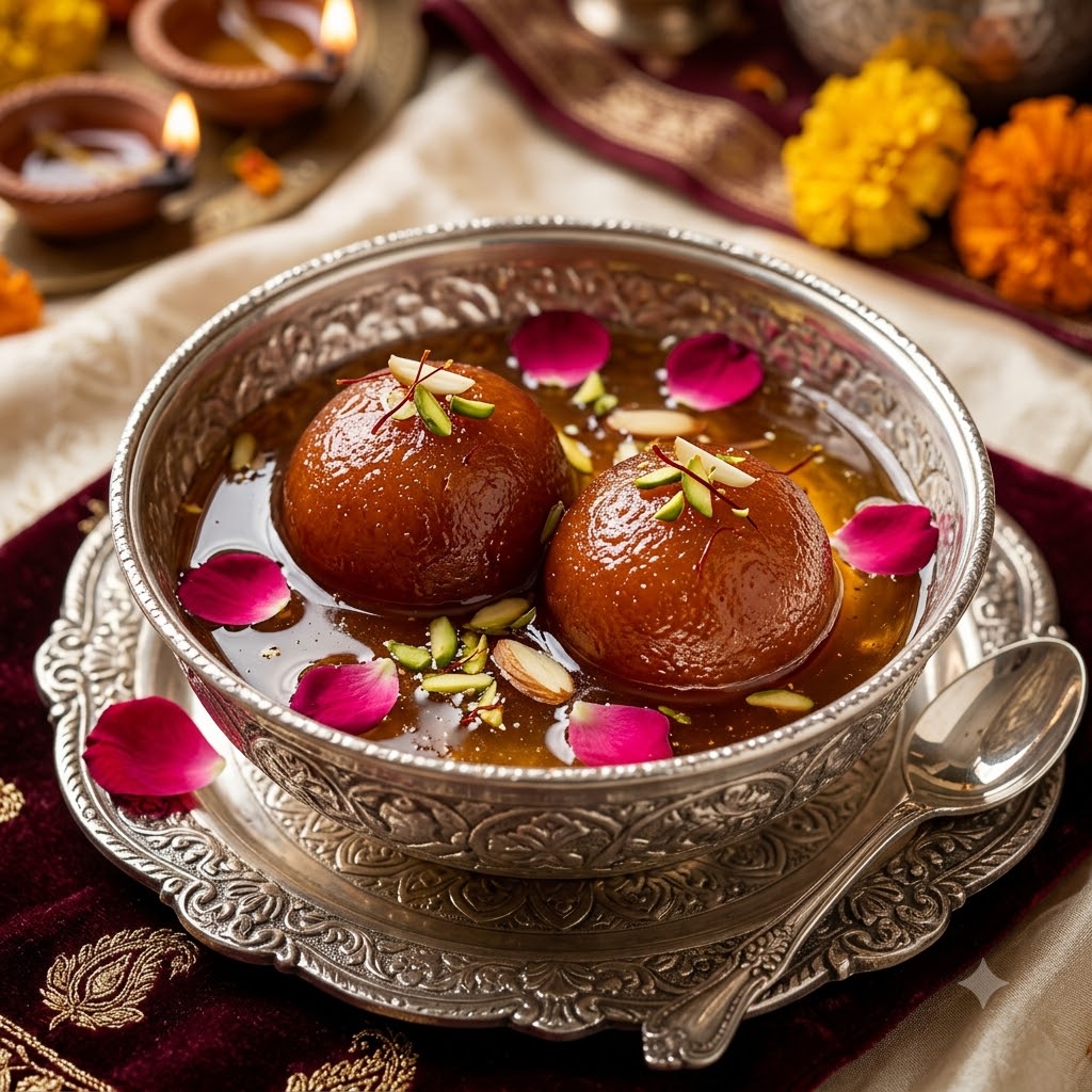 Special mewa laddu and gulab jamun