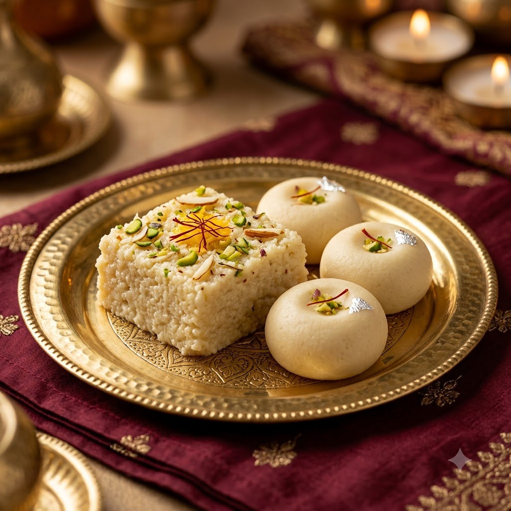 Milk sweets kalakand and peda