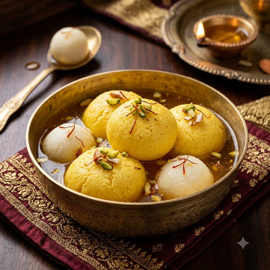 Bengali rasgulla and rajbhog